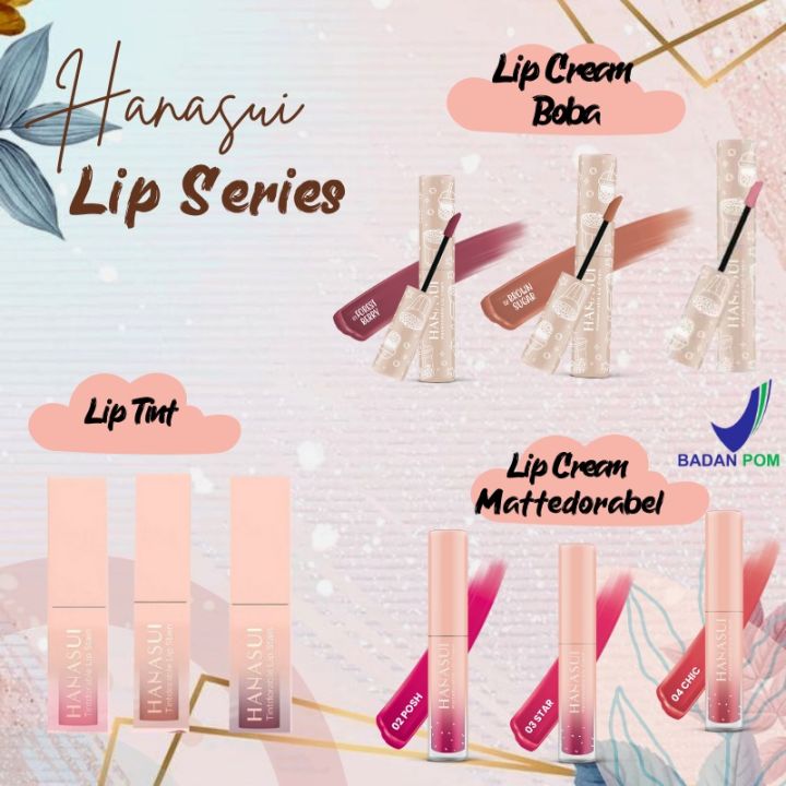 Hanasui Mattedorable Lip Cream Lip Tint Tintdorable Boba Liptint Lip