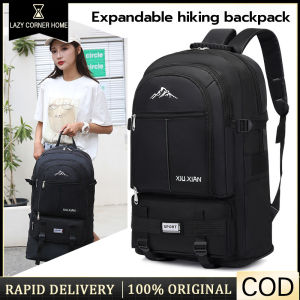 65L Thickened Canvas Student Schoolbag Mens Large-Capacity Outdoor Backpack Womens Strong Wear-Resistant Sports Travel