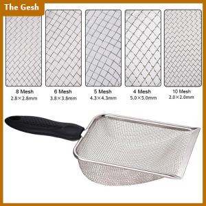 [The Gesh] Pet Cleaning Tools Stainless Steel Feces Shovel Net Cat Litter Shovel Reptiles Lizard Sand Shovel Mesh Screen Fecal Spoon