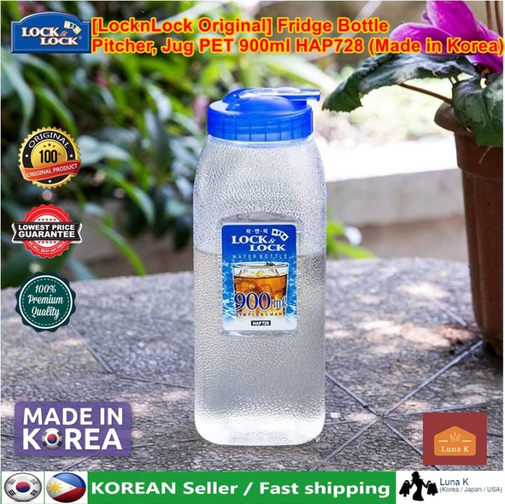 [LocknLock Original] Fridge Bottle, Pitcher, Jug PET 900ml HAP728 (Made ...