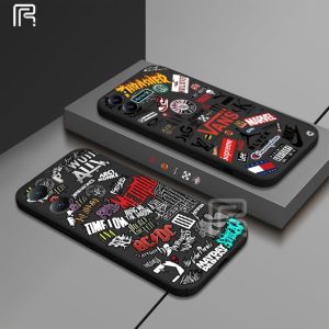 (Lokal Ready) Casing hp Xiaomi Poco X5 5G Poco M4 Pro Poco M3 Pro Poco X3 GT F4 GT X3 Pro X3 NFC M5S Rencana Baru Tanda Graffiti Soft Silicone Matte Phone Case Cover