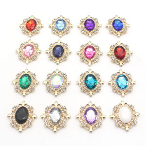 [haoh] 29x32mm tinh tế hợp kim Rhinestone khóa Bowknot tóc phụ kiện vật liệu phụ kiện đám cưới mời trang trí