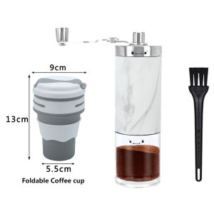 Portable Manual Coffee Bean Grinder Stainless Steel Wood Grain Crank Handmade Coffee Grinder Mill Kitchen Tool Grinders