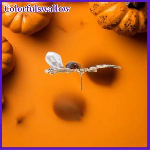 Colorfulswallow Phóng đại mùa thu báo in bướm giả ngọc trai mặt dây chuyền bông tai bohemian Retro của phụ nữ Bông tai đồ trang sức quà tặng