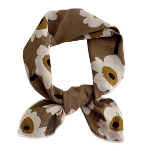 Khăn vải lanh và cotton Khăn quàng cổ nhỏ cho nữ Khăn Quàng vuông thoáng khí nhẹ Khăn trùm đầu quà tặng khăn choàng đầu thanh lịch