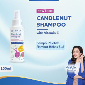 Gently Candlenut Shampoo Botol 100 ml - Shampoo Kemiri Bayi dan Anak - Shampo Pelebat Rambut Bebas SLS/SLES