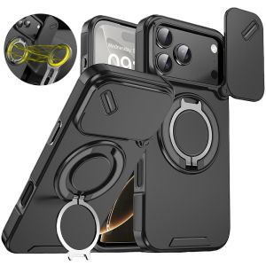 Funda For iPhone 17 Pro Max Magsafe Magnetic Wireless Charging Armor Case For iPhone17 Pro Air 17Pro Max Slide Protection Cover