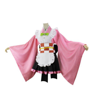 Lưỡi Diệt Ma cos Quần Áo Trang phục kimono hầu gái của Kira Hanakira trong phim "Butterfly Ninja" của Kannazumi Miri Bộ Midozi