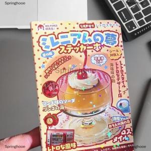 [COD] Springhooe 30Sheets Kawaii Japanese Showa Style Cuisine Dessert Glitter Film Sticker Book DIY Handmade Scrapbook Aesthetic Stationery