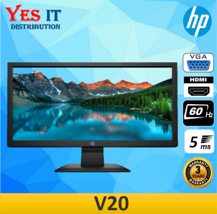 HP Monitor V24i 23.8" FHD 24 / V20 LED 19.5" Monitor IPS 60Hz 5ms / 23.