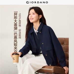 Giordano Women Cargo pockets relaxed jacket Free Shipping 05376679