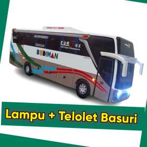 Miniatur Mainan Bis bus Telolet Basuri Musik