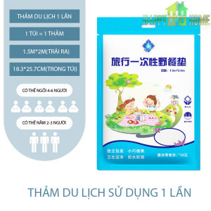 Thảm Picnic Dã Ngoại Dùng 1 Lần- Tấm Trải Đi Picnic Cắm Trại Ăn Uống Ngoài Trời (Tặng Kèm 6 Ghim Cố Định Thảm)