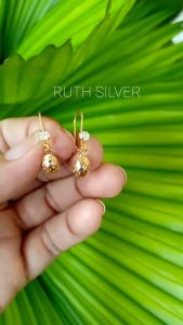 ANTINGDESI REMAJA/DEWASA KASUAL TERBARU MODEL FASHION MATA DIAMOND KILAU PUTIH PERAK ASLI 925 SILVER LAPISAN EMAS KUNING MURNI BUKAN IMITASI ATAU XUPING PERHIASAN WANITA WARNA TAHAN LAMA
