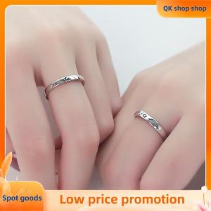 ✨QK shop✨ Fashion Opening Adjustable Sun Moon Couple Rings For Wedding Anniversary Gift