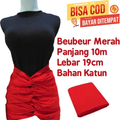 kain beubeur bebengkung merah bebeur tradisional sunda pasca ibu melahirkan panjang 10meter
