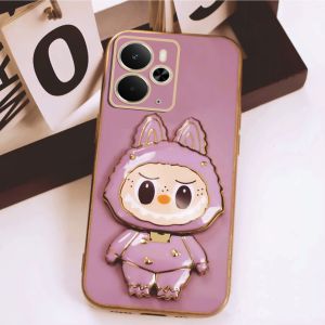 Case Realme 14 14T Labubu Mirror Stand Premium Silicon Plating