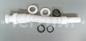 [ FERRUM ] Selang BCP Cuci Piring 1 1/2" + Wastafel 1 1/4" Inch Tebal Bisa 2 Fungsi Anti Bau Warna Chrome & Putih