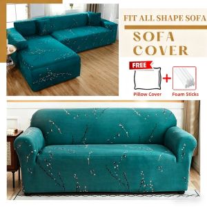 [PH Ready Stock] Elastic Solid Color Sofa Cover 1 2 3 4 Seater Universal Sofa Slipcover Takip ng Sofa Armrest Armless Sofa Covers For Home Decor