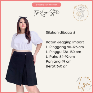 Big Size Skort Celana Rok Wanita Curvy Bigsize Ukuran Jumbo Ukuran Besar Plus Size Xl Xxl Xxxl 3Xl 5L 8L Lp 120 Bahan Katun Pinggang Karet Rok Clana Short Pants Korean Style Fashion De Sale Diskon