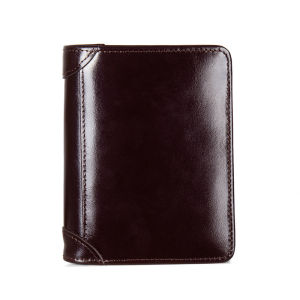 Royal Bagger RFID Block Wallets for Men Real Genuine Cow Leather Man Slim Short Wallet Card Holder Trifold Purse Business