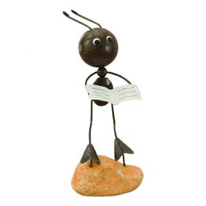 Decorative Iron Ants Statue Sculpture Easy Install Patios Decors Accent Suitable For Fern Support And Yard Ornamentation