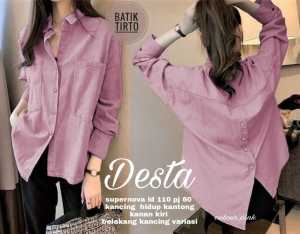 PROMO COD Baju Atasan Perempuan Dewasa Motif Polos Desta Blouse Set Ti Amo Fashion Store