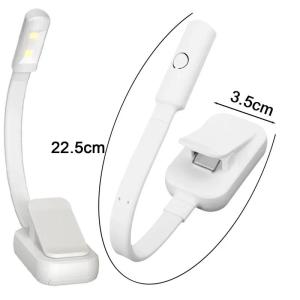 LED Reading Light Book Table Lamp Flexible Night Lights with Clip Holder 3-Level Brightness Night Lamp for Travel Room Dormitory