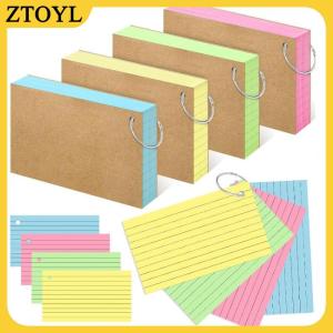 ZTOYL 50 trang sổ đựng thẻ ghi chú dạng lá rời có dòng kẻ ngang tương thích với bìa kẹp thẻ ôn tập flashcard giấy ghi chú học tập và văn phòng dành cho trường học & công việc