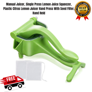 Manual Juicer Single Press Lemon Juice Squeezer Plastic Citrus Lemon Juicer Hand Press With Seed Filter Hand Held