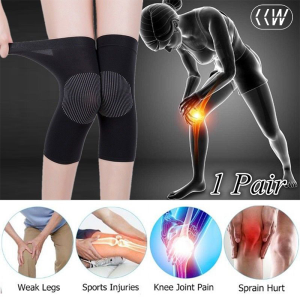 CCW 1 Pair Knee Support Sleeve Compression Brace Sport Joint Pain Thinning Arthritis Relief Knees Care Supplies - 25cm