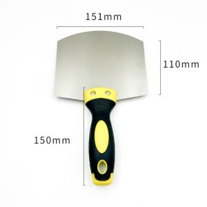 JKDESIGN Thép không gỉ Xẻng xúc tro Bền Chống ăn mòn Dụng cụ nạo đổ đầy sơn Cây vét bột Vòng cung Xẻng Putty Sơn tường