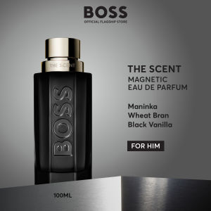 BOSS The Scent Magnetic For Him Eau De Parfum - Maninka Fruit Wheat Bran Black Vanilla - Ambery Fruity Leathery Perfume | by HUGO BOSS Fragrances