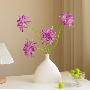UMBRAULI 2 Heads Artificial Silk Flower Branch Real Touch Handmade Fake Flowers Photography Prop Realistic Simulation Lycoris Flower Home Living Room Decor