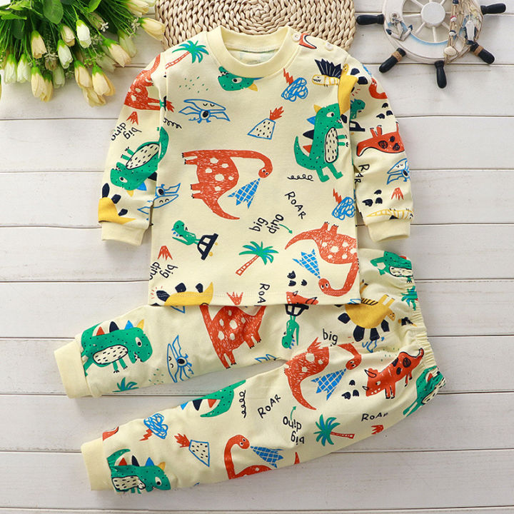 Linkcard Girls Set Baby Clothing Kids Long Sleeve Cartoon Pajamas