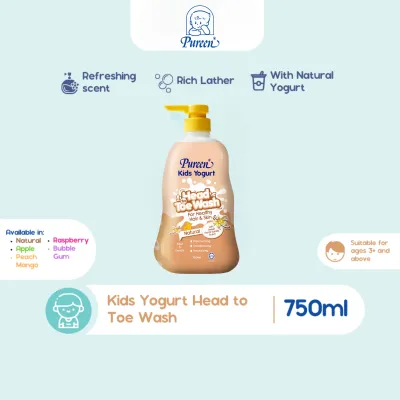 PUREEN KIDS YOGURT HEAD TO TOE WASH-NATURAL 750ML