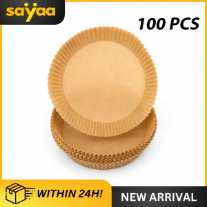 Sayaa Air Fryer Premium 50PCS Round Paper Liners And Non-Stick Disposable Parchment Paper Liners For Kitchen Bakeware Uses