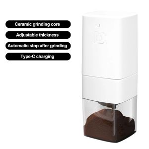 Mini Electric Coffee Grinder Cafe USB Rechargeable Portable Automatic Coffee Beans Mill Conical Grinder Machine for Travel Home