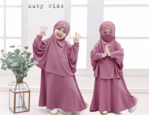 Baju Gamis Syari Anak Perempuan Terbaru Ruby Kids Usia 3-10 Tahun Bisa Bayar Ditempat COD