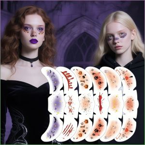 Colorful cute cartoon tattoo stickers Halloween decoration