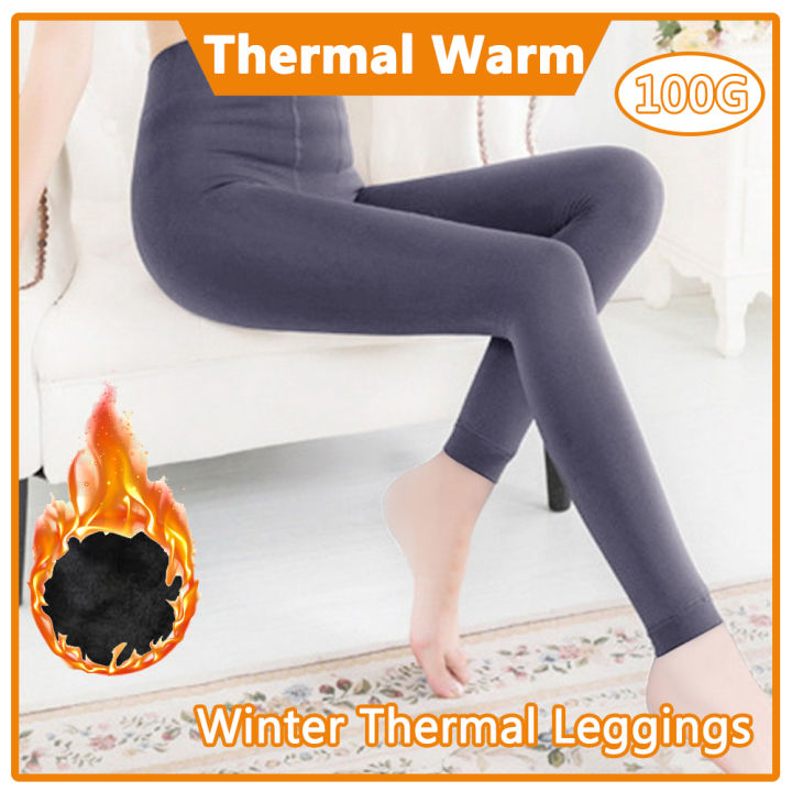 Women Thermal Leggings 100g Thermal Inner Wear Fleece Winter Pants