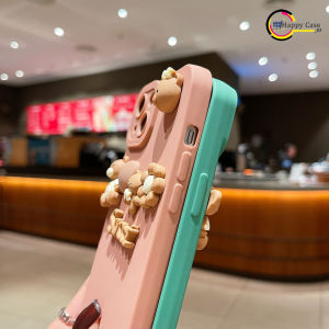 Y025 Softcase Silikon Cute Bear 3D untuk Smartphone Vivo, Samsung & Infinix