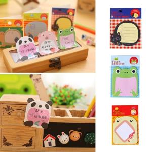 10 cái lovel stickier Lưu ý tự dính stickier Pad động vật hoạt hình stickier memos pad thích hợp cho nhân viên văn phòng
