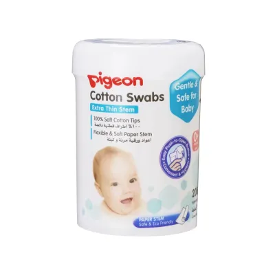 Pigeon Cotton Swab Thin Stem 200pcs