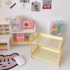 Tủ Mini 2 Tầng Để Bàn Có Ngăn Kéo Đựng Đồ Kèm Sticker Dễ Thương - Kệ Nhựa / Kệ Thỏ 2 Tầng Hộp Đựng Bút  Phụ Kiện Để Bàn Mini Có Ngăn Kéo 2 Tầng / Giá Để Đồ  Kệ Mỹ Phẩm