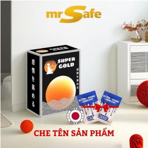 Super Gold Large-Sized Multi-Part Silicone Condoms with Lubricant - 9 Big Balls & 1 Thick Glide