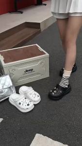 [Free Shipping] WomenS Puff Clog Sandals For Outdoor Wear Thick-Soled Height-Increasing Non-Slip Versatile Closed-Toe Slippers WomenS Beach Sandals Ins Trend