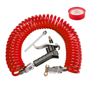 Heavy Duty Air Blow Gun Kit for Truck with 9M Coil Hose & 2 Nozzle Tips – Air Duster Cleaning Tool
