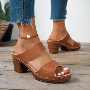 Breathable Large-Size WomenS Shoes Summer Sandals With A Flat Heel Versatile New Style WomenS Slippers In Stock