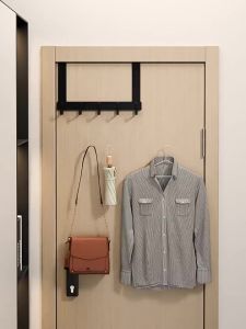 Nail Free Door Hanger Hook Bedroom Aluminum Hook Wall Hook Bathroom Door Rear Hanger Clothes Hanging
